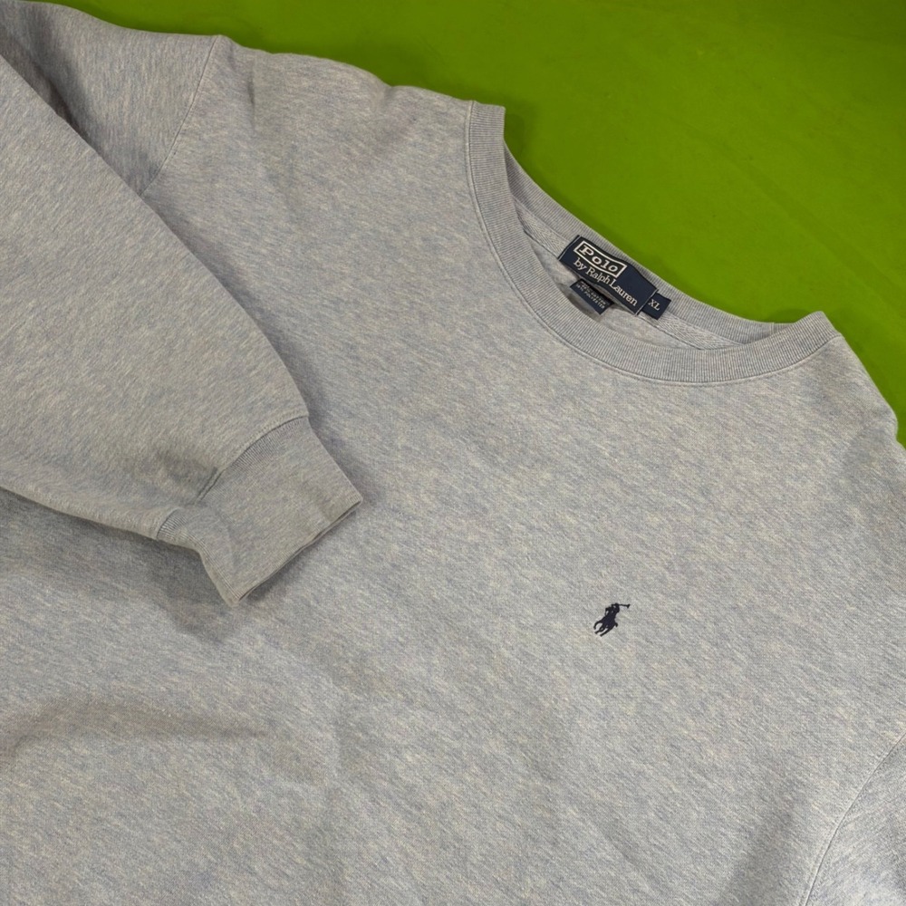 Polo Ralph Lauren Crewneck Sweatshirt Mens XL Gray Cozy Preppy Classic Pony Logo